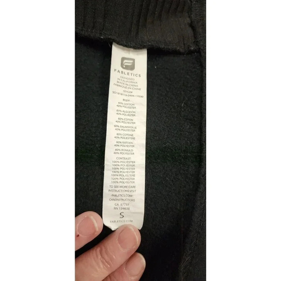 Fabletics Women's Size S Brenna Black Short Sleeves Quilted Sweater Mini Dress - Picture 6 of 10